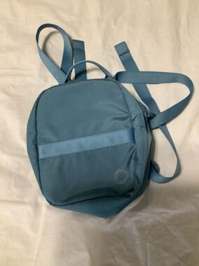 Athleta Light Blue Youth Backpack with 'POWERFUL' Strap Detail